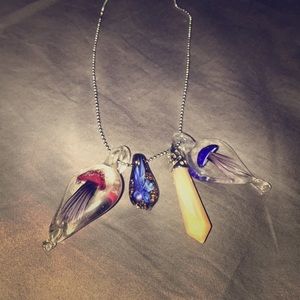 Necklace 4 different glass pendant options